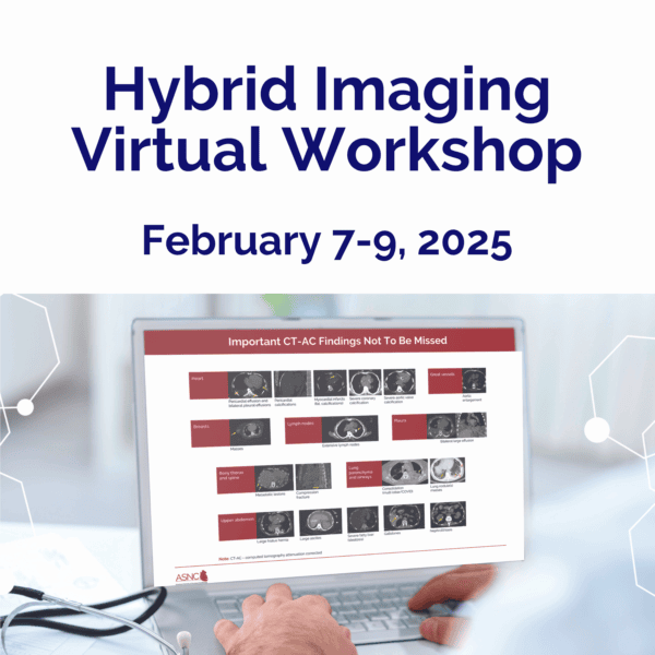 ASNC Hybrid Imaging Virtual Workshop logo with dates