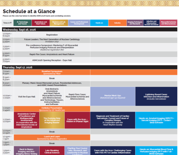 ASNC2026 Schedule-at-a-Glance (SAG)